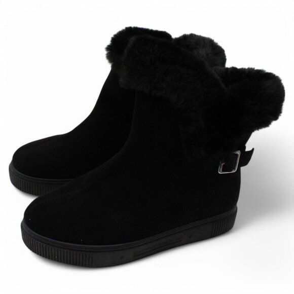 Journee Collection Womens Sibby Faux Suede Cold Weather Winter Boots - Picture 5 of 7